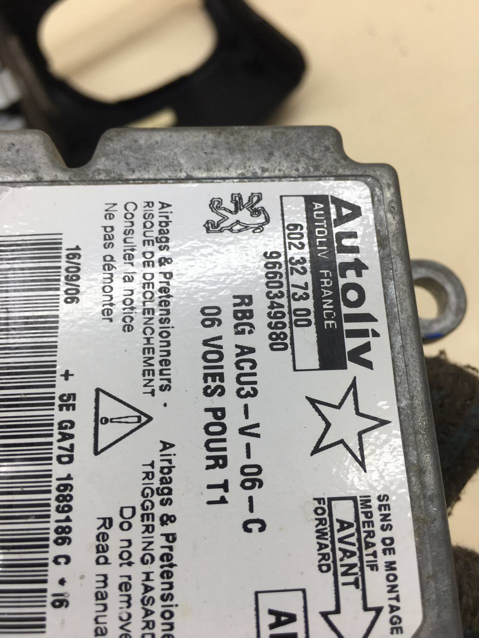 Подушка безопасности (комплект) Peugeot 206 1998-2012