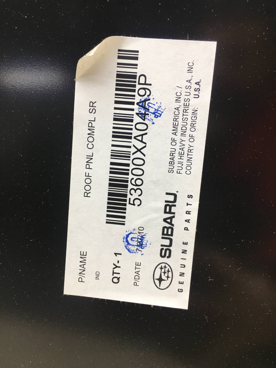 Крыша Subaru B9 Tribeca (WX/W10) 2004-2008