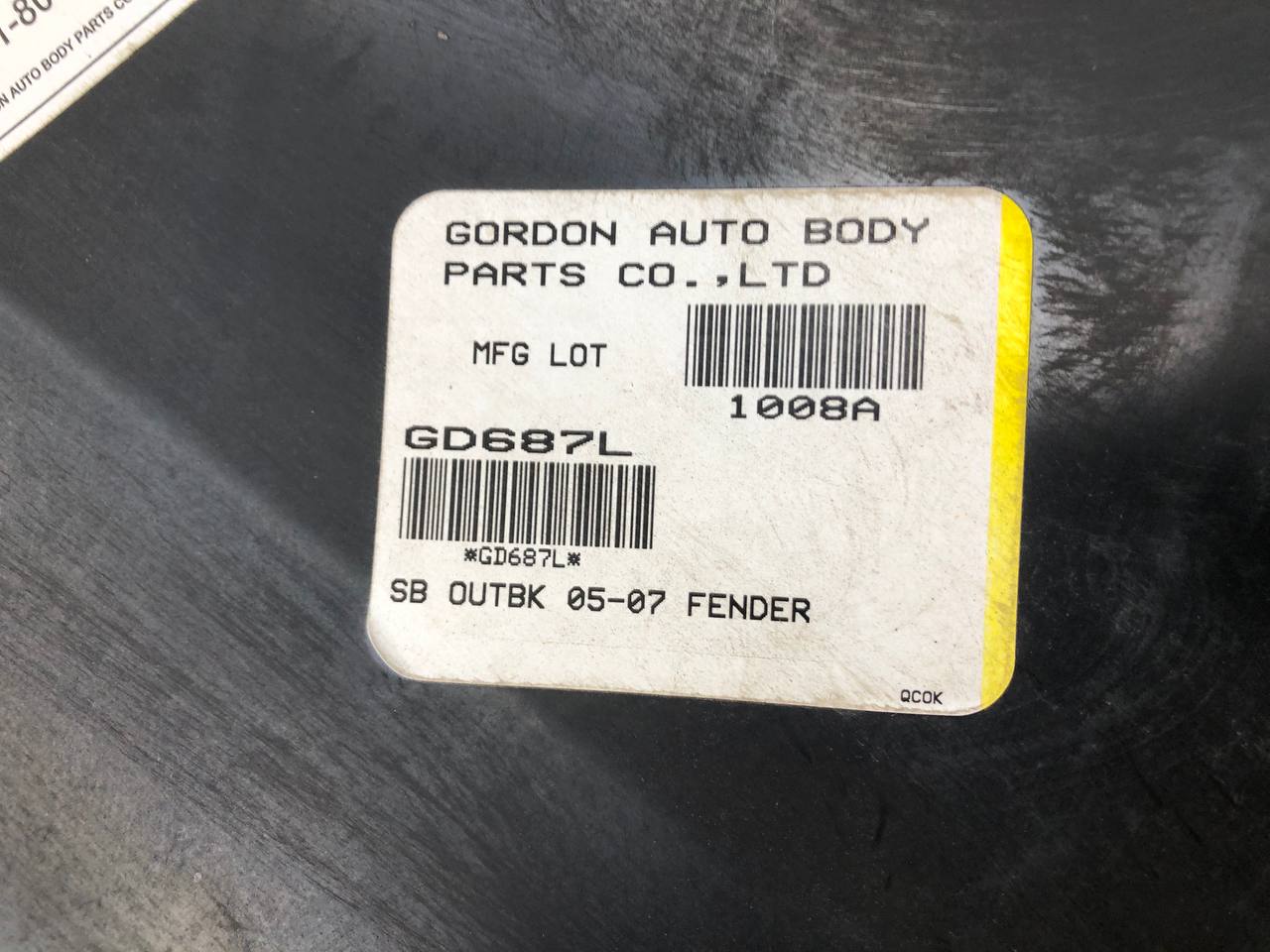 Крыло переднее левое Subaru Outback (BP) 2003-2009
