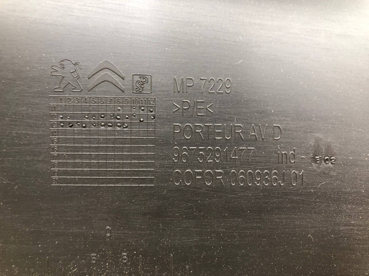 Обшивка двери передней правой Citroen C-Elysee 2012-2017